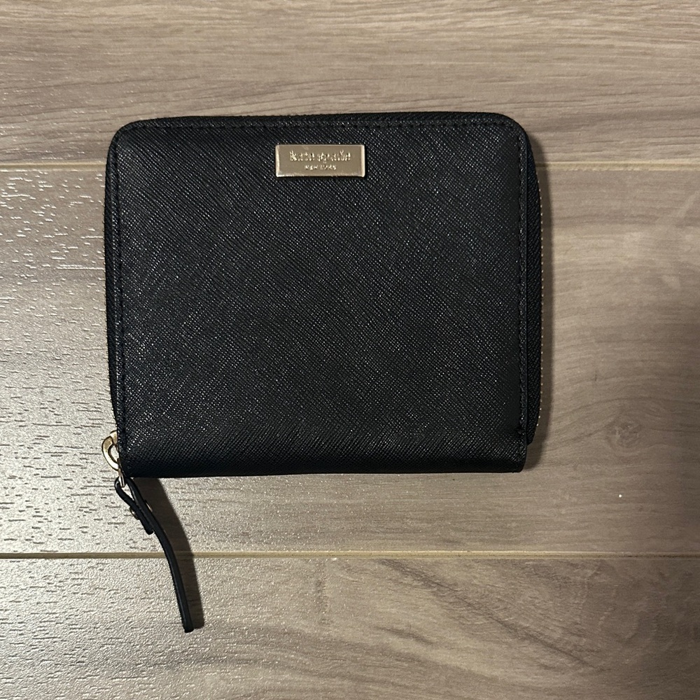 Kate Spade Black Textured Wallet